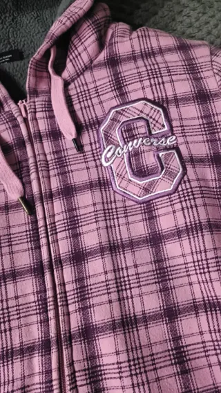 Chaqueta Converse Rosa Cuadros