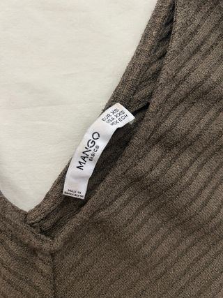 Top Mango Verde Caqui Talla XS