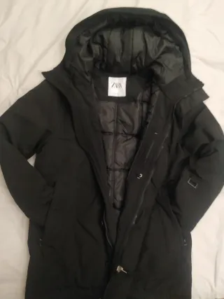 Parka Zara Hombre Negra