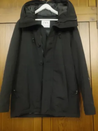 Parka Zara Hombre Negra