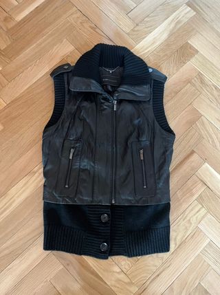 Chaleco Cuero BCBG Max Azria Talla XS