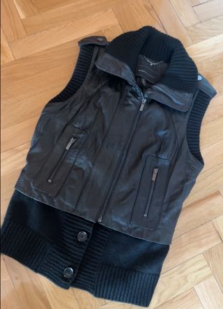 Chaleco Cuero BCBG Max Azria Talla XS