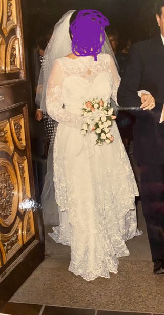 Vestido de Novia Encaje Manga Larga