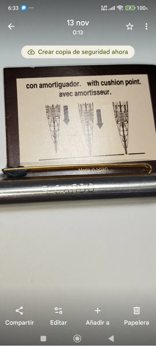 Bolígrafos Inoxcrom 55, 2000, 2001.