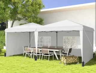 Carpa 6x3 + Carpa 3x3 Blanca, 5 paredes