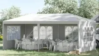 Carpa 6x3 + Carpa 3x3 Blanca, 5 paredes