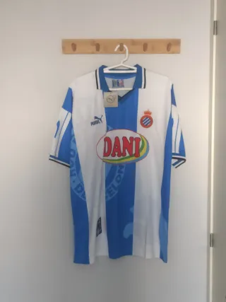Camiseta futbol RCD Espanyol retro Tamudo.Talla XL