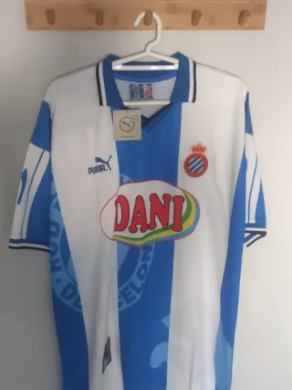 Camiseta futbol RCD Espanyol retro Tamudo.Talla XL