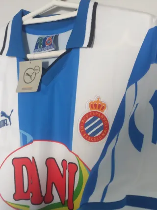 Camiseta futbol RCD Espanyol retro Tamudo.Talla XL