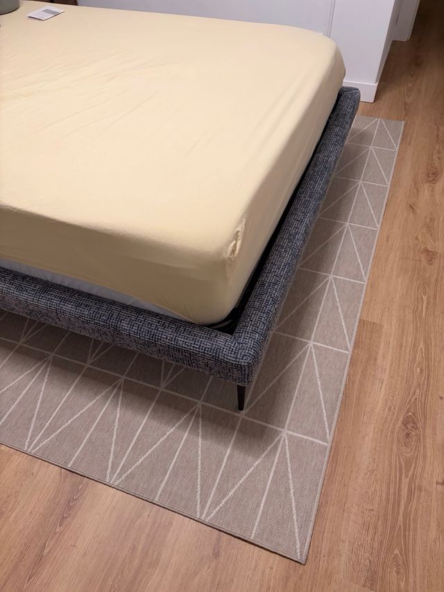 Alfombra Polipropileno Beige y Blanca de diseño 