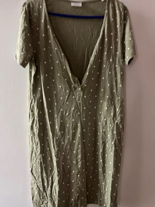 Camisón premamá verde estrellas