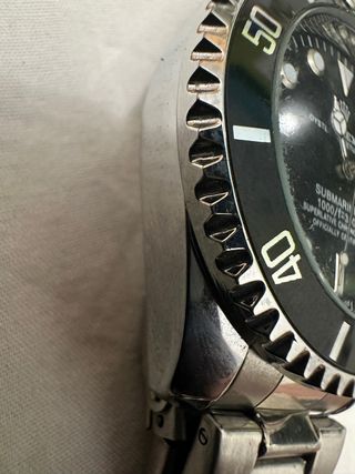 Reloj Submariner Hombre Negro/Plata