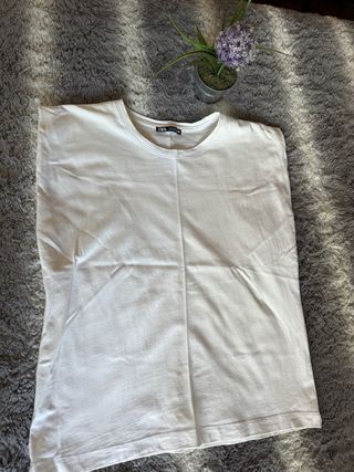 Camiseta Zara Blanca Talla S