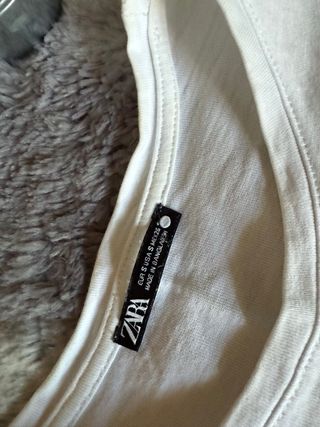 Camiseta Zara Blanca Talla S