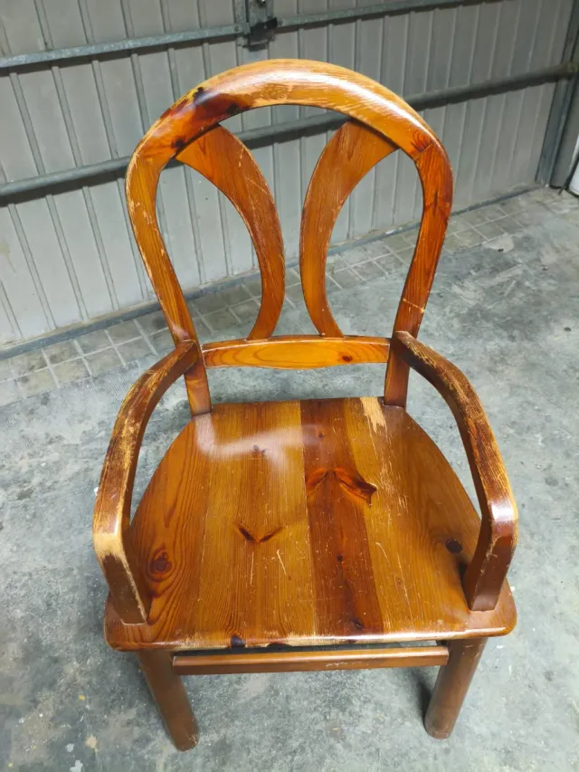 Silla vintage de madera