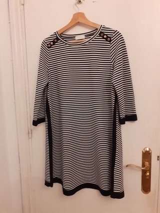 Vestido rayas azul y blanco