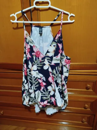 Blusa Emery Rose floral azul XL