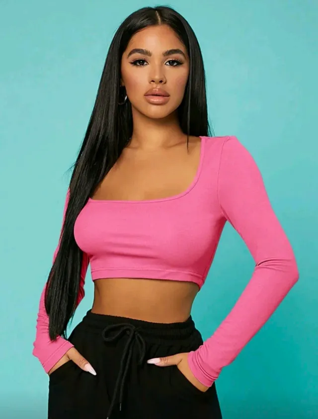 Crop top rosa