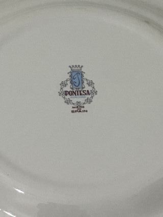 Platos vintage PONTESA florales y azules