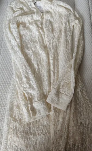 Vestido encaje blanco nuevo con etiqueta talla xs 