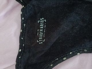 Top Stradivarius Negro Lunares Mujer