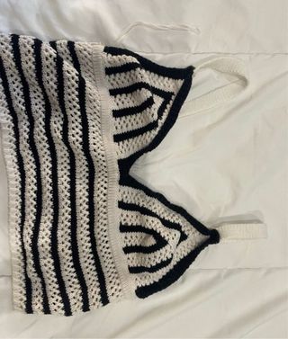 Top de crochet a rayas