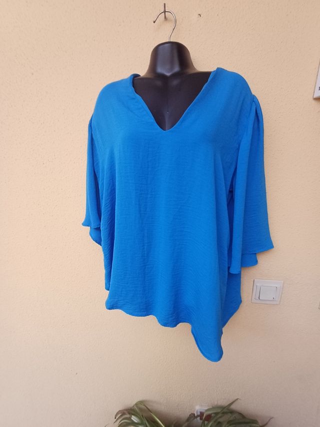 Camisa River Island T.38 Turquesa