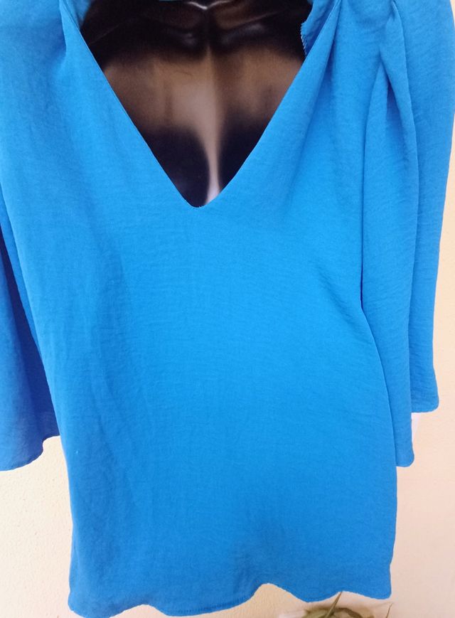 Camisa River Island T.38 Turquesa