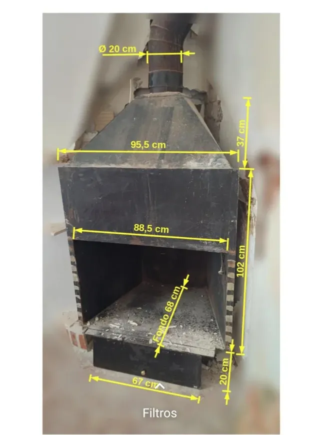 Chimenea Hierro Forja Negra tengo los tubos