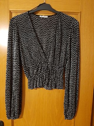 Camisa Zara lunares manga larga