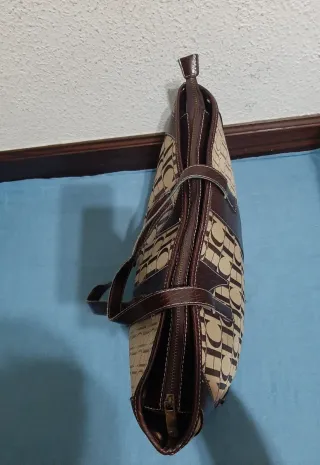Bolso Carolina Herrera Piel Beige y Marrón