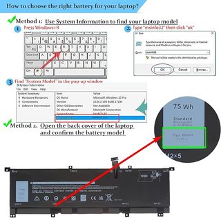 Batteria BLESYS TMFYT 8N0T7 per DELL XPS 15 9575