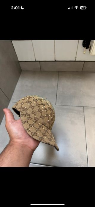 Gorra Gucci x Swarovski Beige/Oro