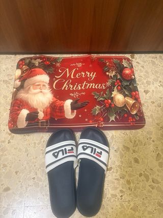 Tappeto Ingresso Natale Babbo Natale Rosso