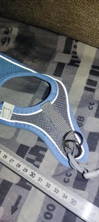 Pettorina per cani XS blu e grigia