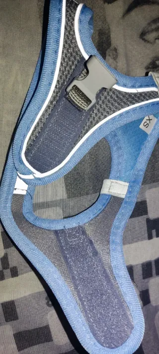 Pettorina per cani XS blu e grigia