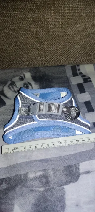 Pettorina per cani XS blu e grigia