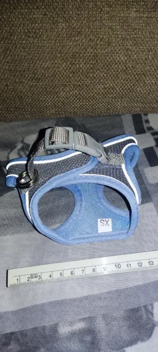 Pettorina per cani XS blu e grigia