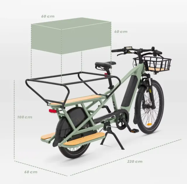 Bicicleta Eléctrica Longtail Cargobike