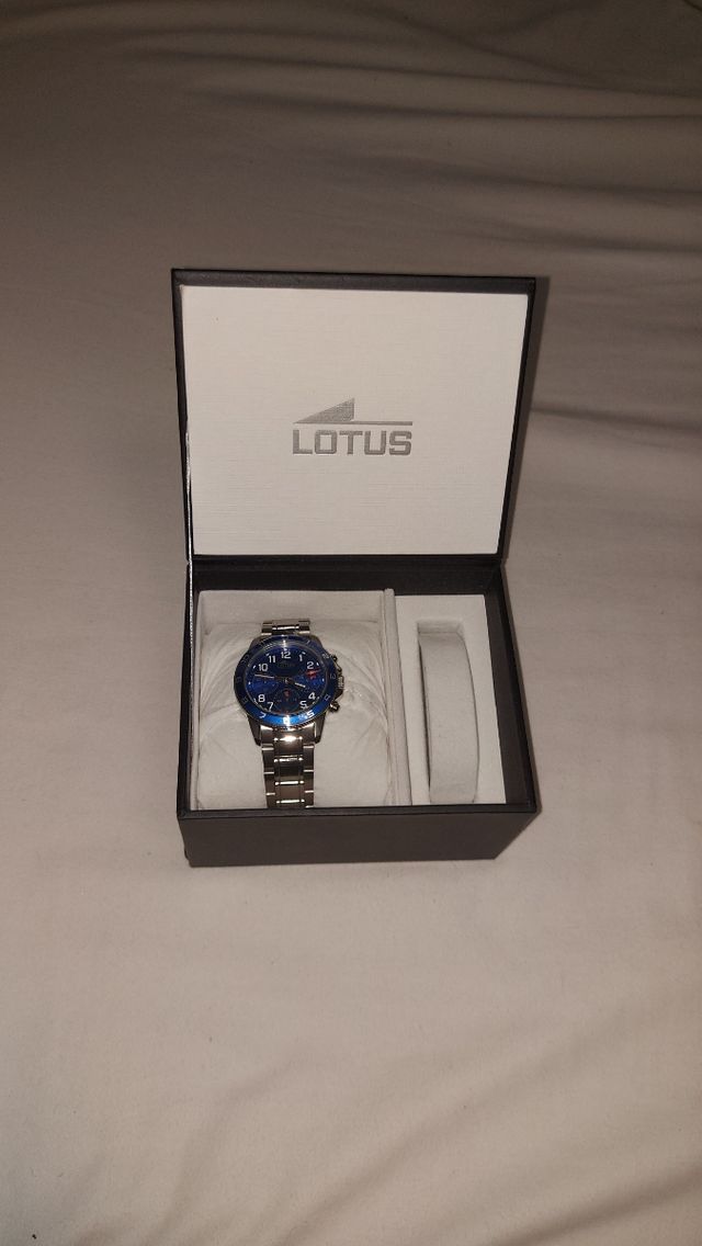Reloj Lotus Hombre Azul y Plateado