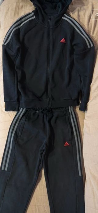 Conjunto chándal Adidas niño negro y gris,talla 12