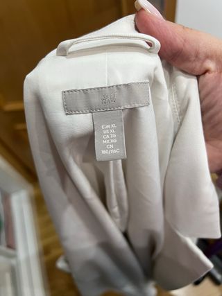 Americana H&M Blanca Talla XL