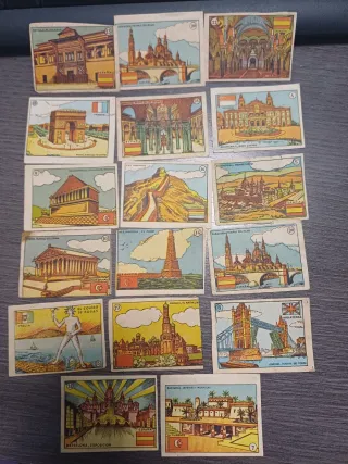 Lote 17 cromos cultura, sin pegar