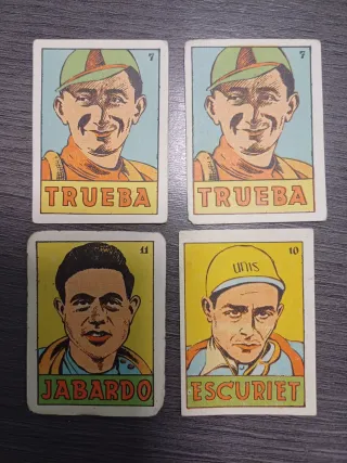 Lote 4 cromos ciclistas cultura sin pegar