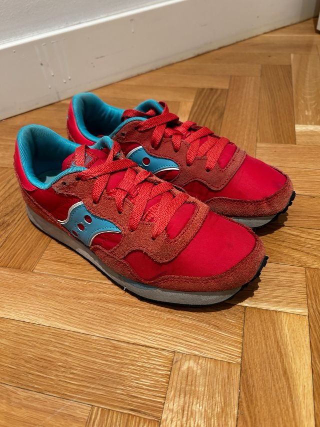 Zapatillas Saucony Rojas y Turquesa T38