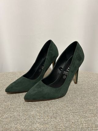 Zapatos de tacón Marypaz verdes talla 39. 