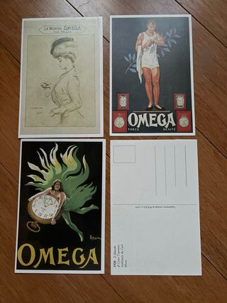 Lotto 7 cartoline pubblicitarie Omega