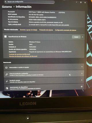 Portátil Gaming Lenovo Legion 16GB 1TB RTX 3060