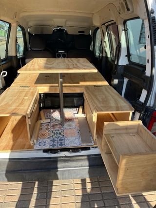 Mueble Camper con mesa Furgoneta Partner Berlingo 