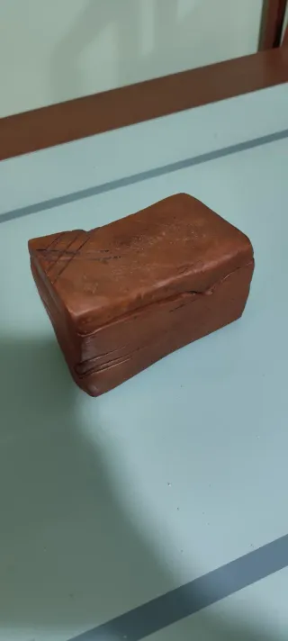 pipa en cenicero de terracota artesanal decorativa